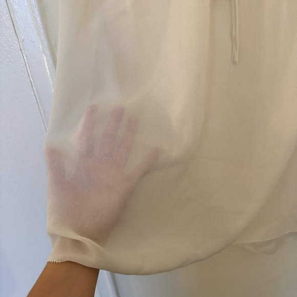 Simply Vera by Vera Wang Cream Sheer Top - Picture 3 of 6